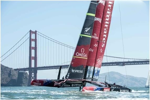 Orologio subacqueo Omega Seamaster Emirates Team New Zealand Messaggio
